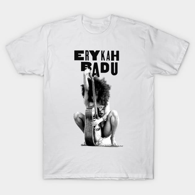 Erykah Badu | Vintage RNB Black White T-Shirt by Wkenca Barada